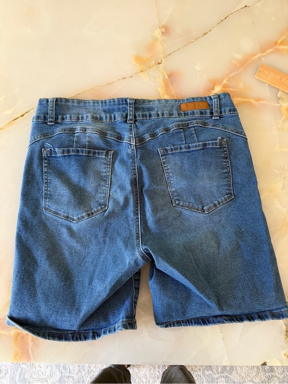 GOGO High-Waist Denim Shorts in Blue